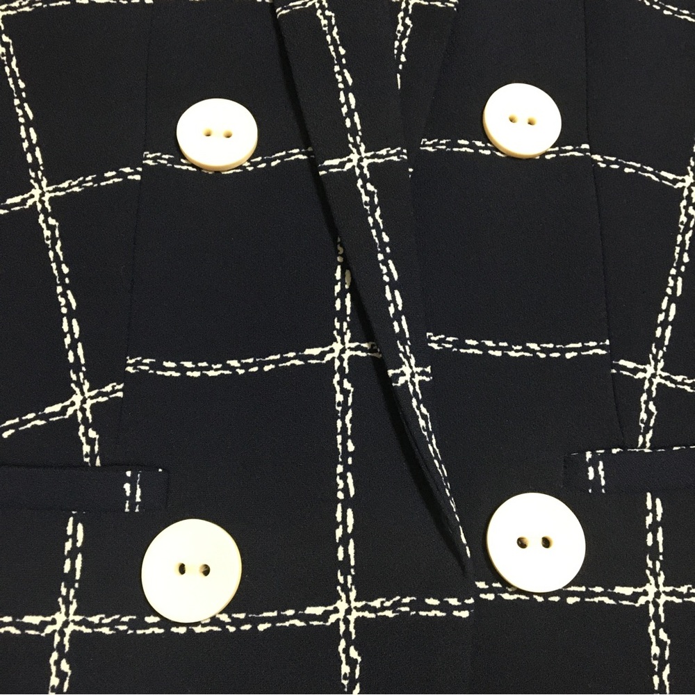 Express Windowpane Print Double Breasted Boyfrien… - image 4